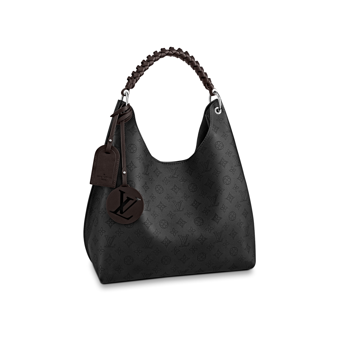 Louis Vuitton CARMEL Hobo Bag Mahina M52950 Black